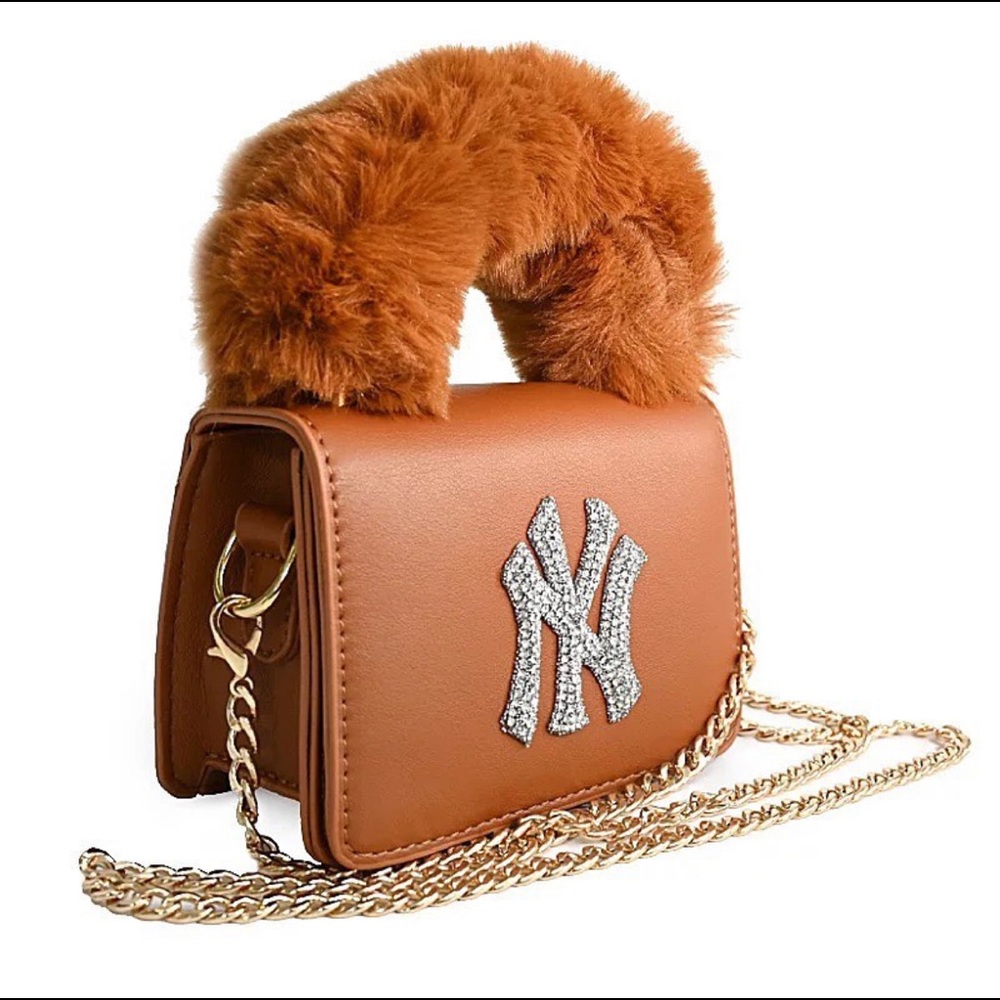 Bling NY mini bag with fur handle